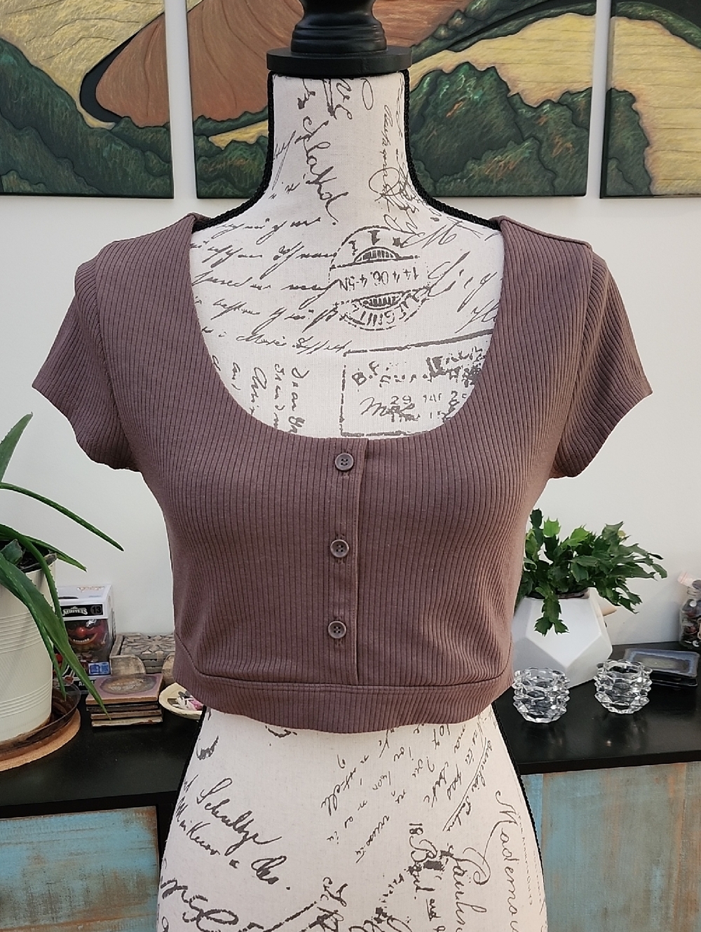 ALO Yoga Blissful Henley Bra Top